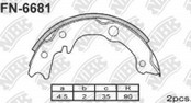 Колодки ручного тормоза MMC CANTER FE444, FE334, FE434, FE439, 